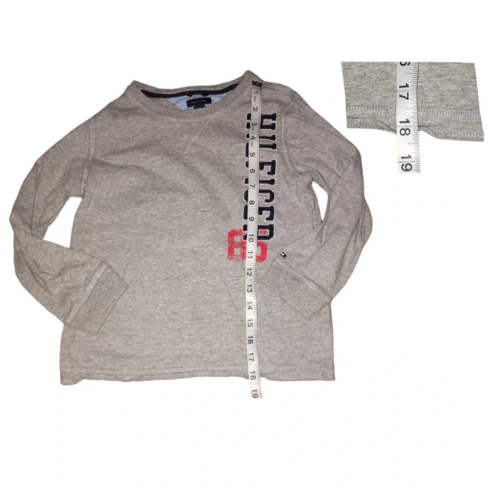 Tommy Hilfiger Sweater Boys Size 7 Gray Long Sleeve - Picture 2 of 5